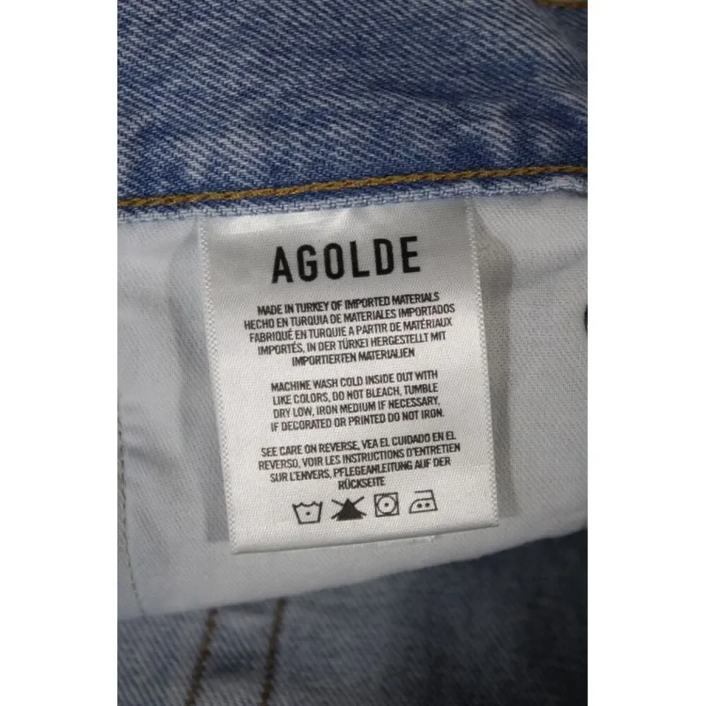 Agolde Womens Cut-Off Blue Cotton Shorts Size 29